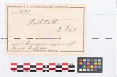 Etikett zu Bronzeringgehänge (NHMW-PRAE-035751)